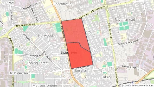 Map of areas affected by the power outage around Connaught